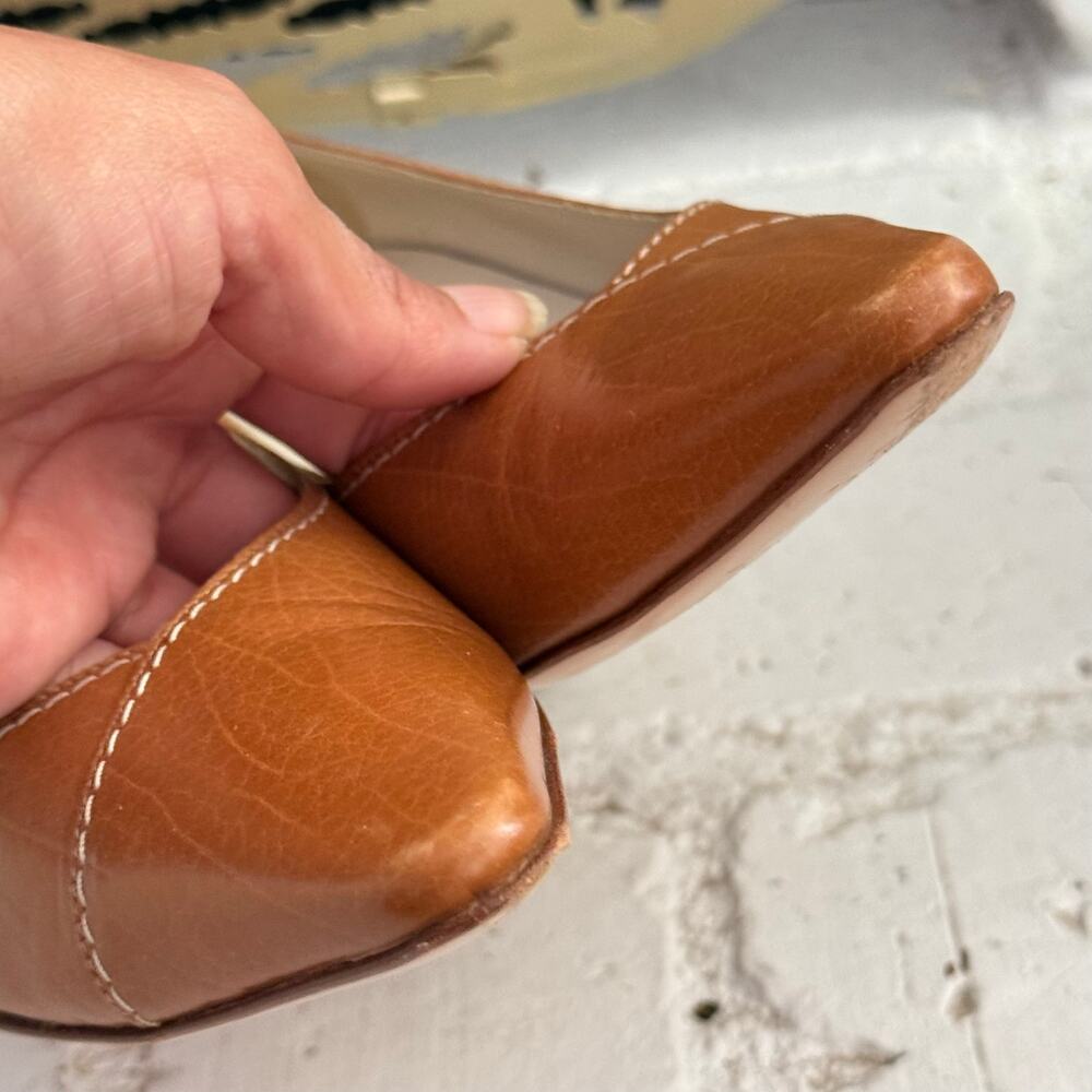 Salvatore Ferragamo women's pumps heels shoes tan brown pointed toe size 6 - Picture 6 of 9